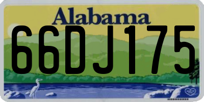 AL license plate 66DJ175