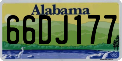 AL license plate 66DJ177