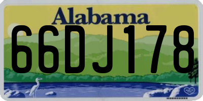 AL license plate 66DJ178