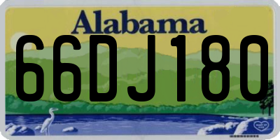 AL license plate 66DJ180