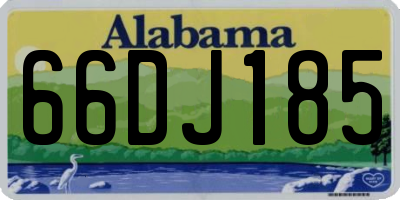 AL license plate 66DJ185