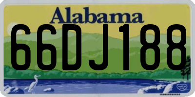 AL license plate 66DJ188
