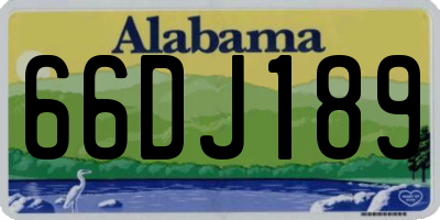 AL license plate 66DJ189