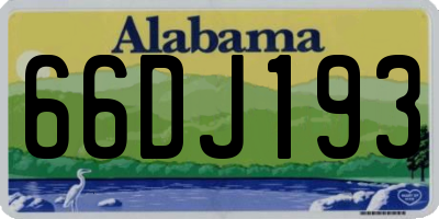 AL license plate 66DJ193