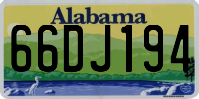 AL license plate 66DJ194