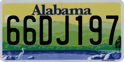 AL license plate 66DJ197