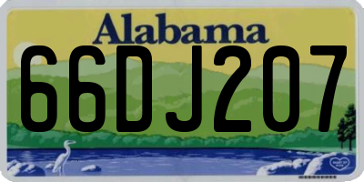 AL license plate 66DJ207