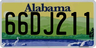 AL license plate 66DJ211