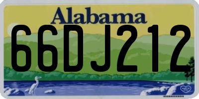 AL license plate 66DJ212