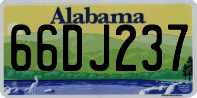 AL license plate 66DJ237