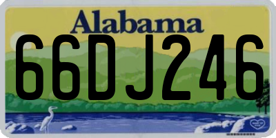 AL license plate 66DJ246