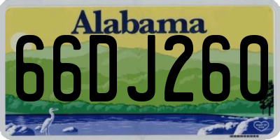 AL license plate 66DJ260