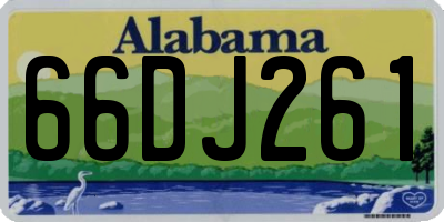 AL license plate 66DJ261