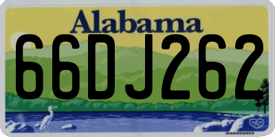 AL license plate 66DJ262