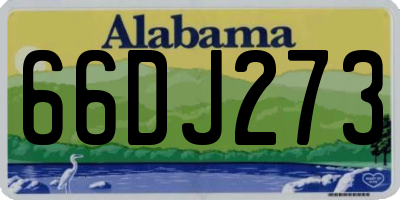 AL license plate 66DJ273