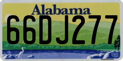 AL license plate 66DJ277