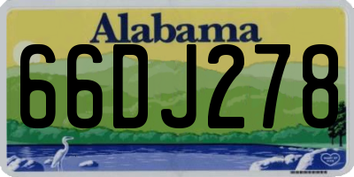 AL license plate 66DJ278