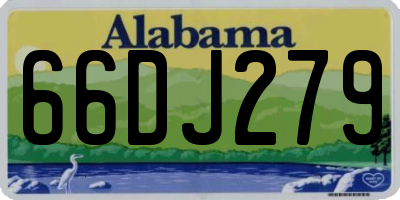 AL license plate 66DJ279