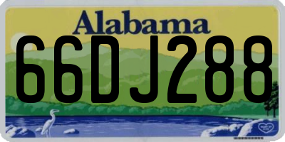 AL license plate 66DJ288