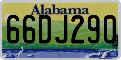 AL license plate 66DJ290