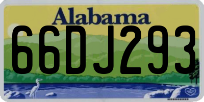 AL license plate 66DJ293