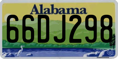 AL license plate 66DJ298
