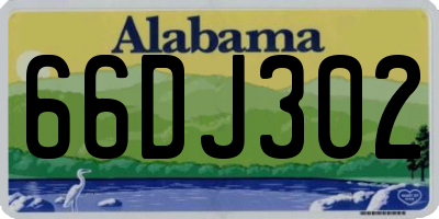 AL license plate 66DJ302