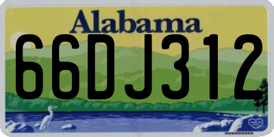AL license plate 66DJ312