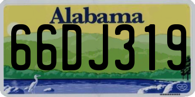 AL license plate 66DJ319
