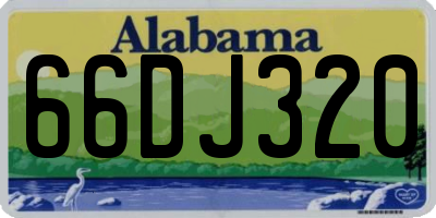 AL license plate 66DJ320