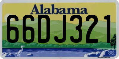 AL license plate 66DJ321
