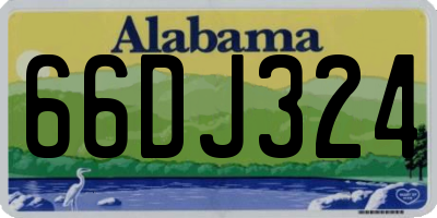 AL license plate 66DJ324