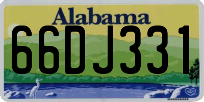 AL license plate 66DJ331