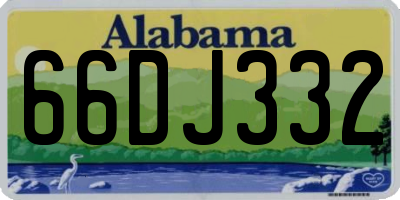 AL license plate 66DJ332