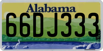 AL license plate 66DJ333