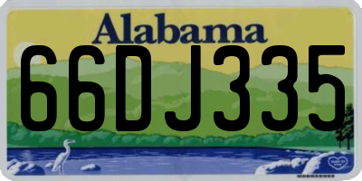 AL license plate 66DJ335