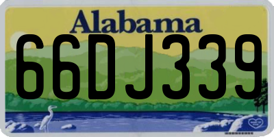 AL license plate 66DJ339