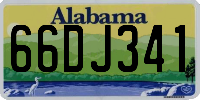AL license plate 66DJ341