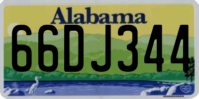 AL license plate 66DJ344
