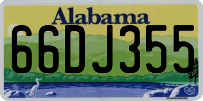 AL license plate 66DJ355