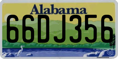 AL license plate 66DJ356