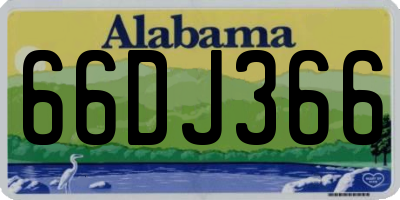 AL license plate 66DJ366