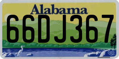 AL license plate 66DJ367