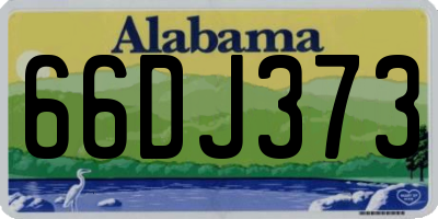 AL license plate 66DJ373