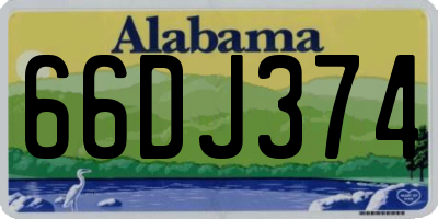 AL license plate 66DJ374