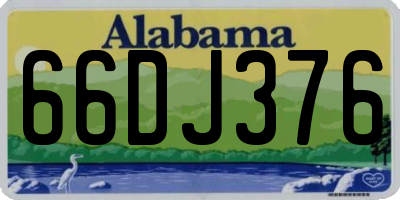 AL license plate 66DJ376