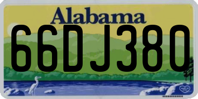 AL license plate 66DJ380