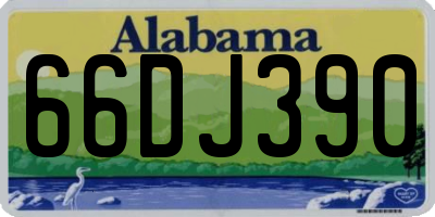 AL license plate 66DJ390