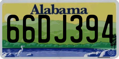 AL license plate 66DJ394