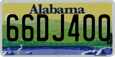 AL license plate 66DJ400
